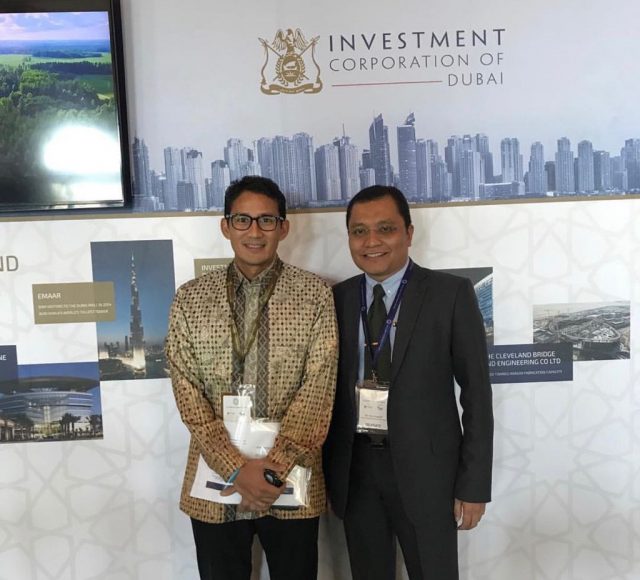 Edy Junaedi dan Sandiaga Uno di Dubai