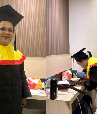 Membanggakan,Erince Kum Mahasiswa Dampingan Yayasan Binterbusih Raih Gelar Magister Hukum Ilmu Kenegaraan UNTAG Semarang