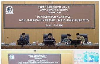 Pemkab Demak Sampaikan Tema Pembangunan 2027 Pada Pembahasan KUA-PPAS Bersama DPRD Demak