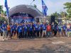 Gerakan Langit Biru Warnai HUT Ke-81 RI dan HUT Ke-25 Partai Demokrat di Pasar Pamotan