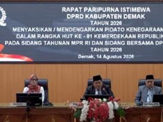 DPRD Demak Bersama Bupati Simak Pidato Kenegaraan Presiden Prabowo