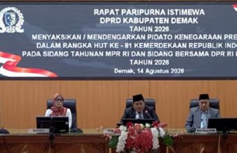 DPRD Demak Bersama Bupati Simak Pidato Kenegaraan Presiden Prabowo