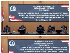 DPRD Demak Bersama Bupati Sepakati KUA-PPAS APBD 2027
